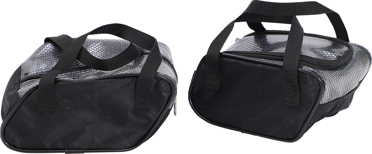 Bill's Exhausts Saddlebag Liner Cube 3501-0758 for motorcycle seats, with padded interior and durable construction.