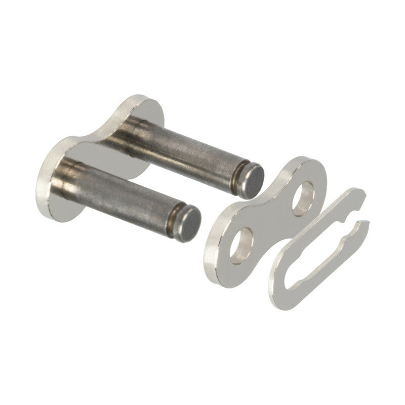 Heavy-duty JT Master Link HDR Clip 428 chain link connector, shown in close-up with textured metal surface.