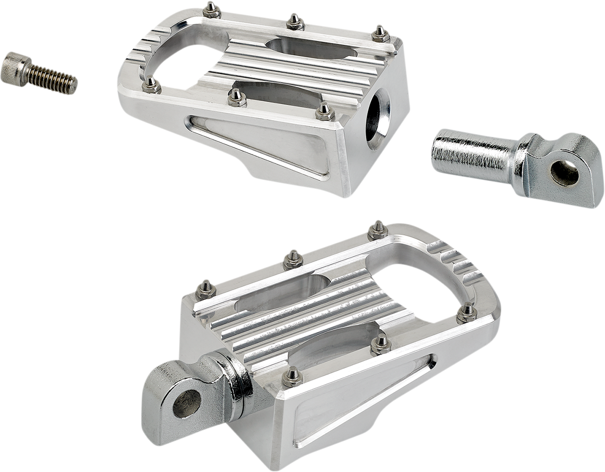Polished BILTWELL Punisher footpeg from Bill's Exhausts, classic body design with durable 7005 aluminum finish for motorcycle riding.
