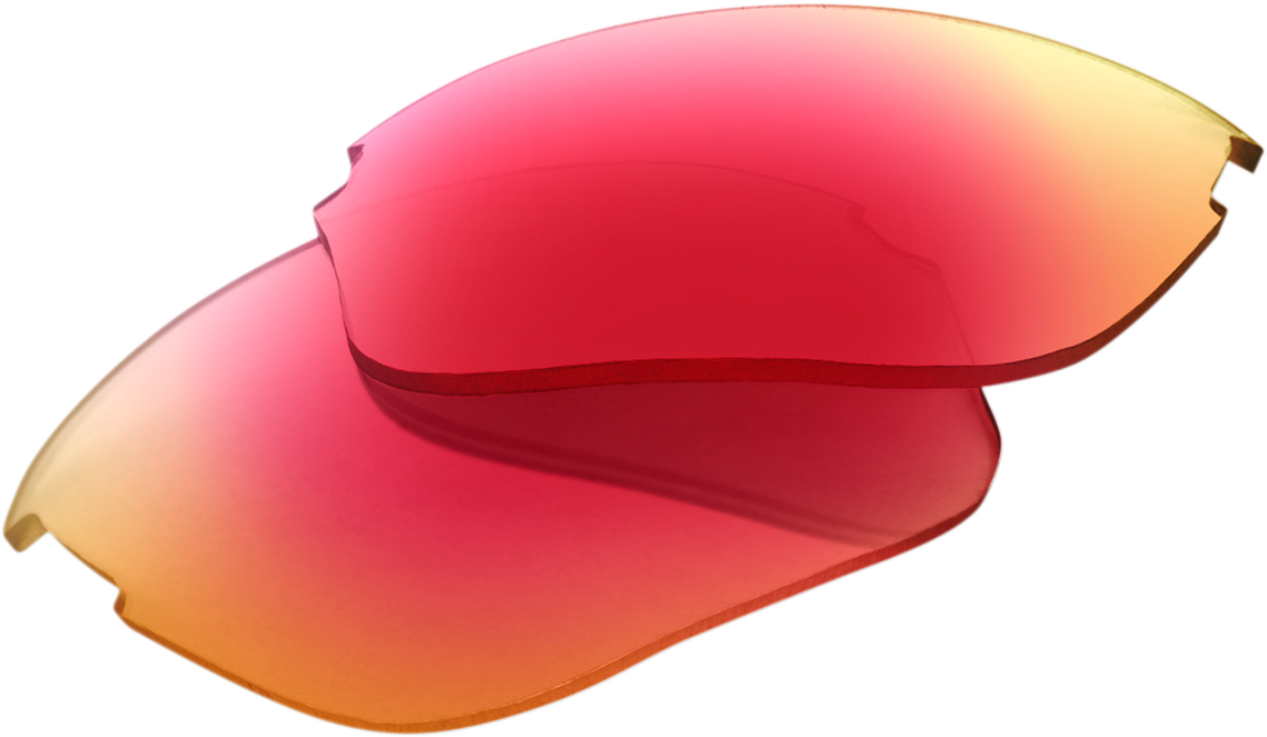 Bill's Exhausts 100% Sportcoupe lenses with purple multilayer mirror finish, designed for high-performance sports eyewear.