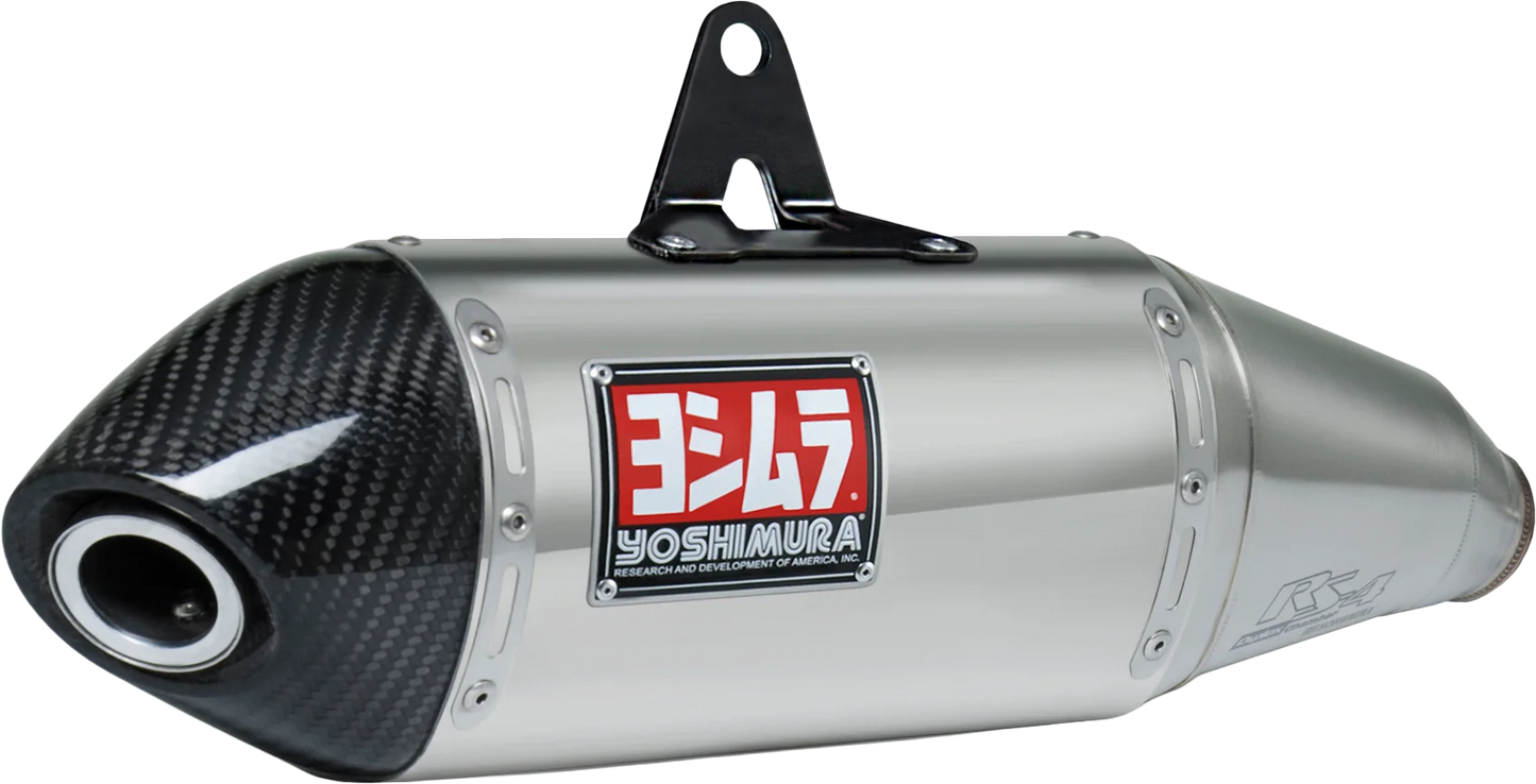 YOSHIMURA Yoshimura Part 123400D520 RS-4 full race exhaust system with stainless steel and carbon fiber components.