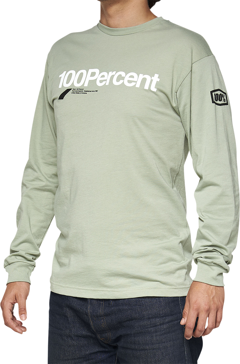 100% Bilto Long-Sleeve T-Shirt - Slate Green - Small 33009-486-10 - Howling Moto