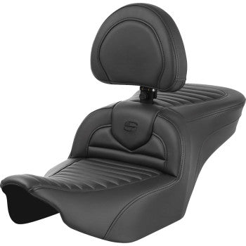 Bill's Exhausts SADDLEMEN Roadsofa™ seat with backrest and tuck-n-roll design for FLTR/FLHX 2023-2024 motorcycle