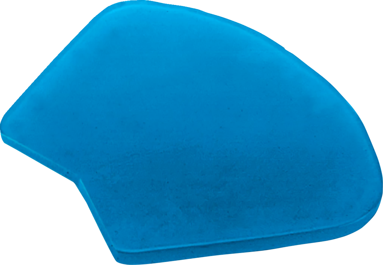 Blue SADDLEMEN Do-It-Yourself seat pad in extra-large size, raw finish, designed for custom motorcycle seats.