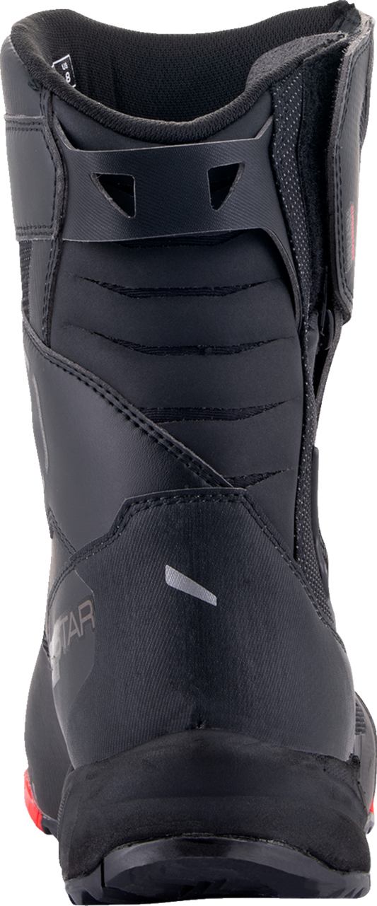 Alpinestars RT-7 Drystar motorcycle boots in black and red, US 13 / EU 47, showing side view with protective design