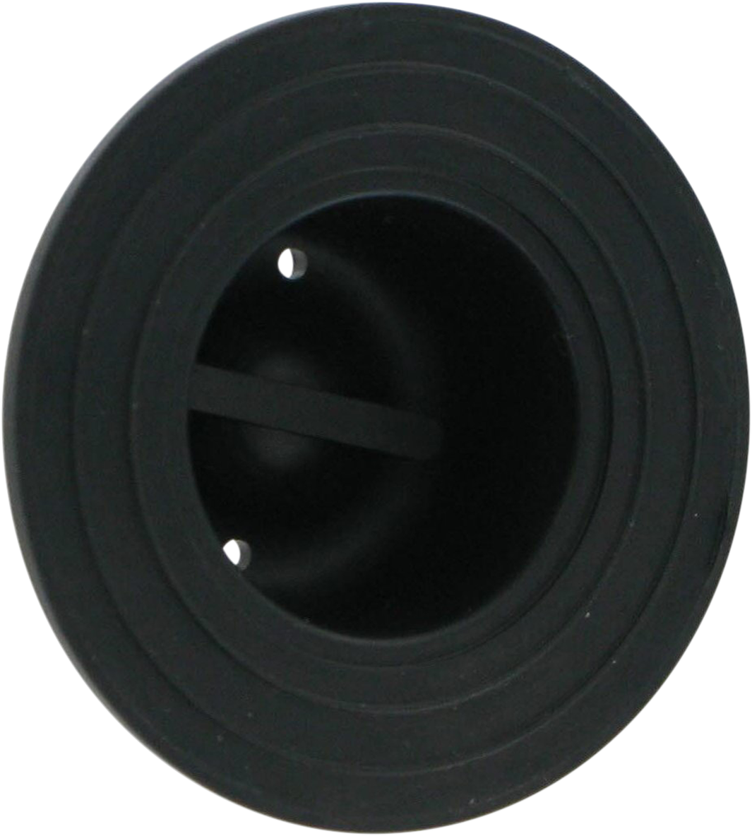 A small ACERBIS gas cap gasket for motorcycle fuel tanks, shown as a black rubber seal with ridges, designed for durability.