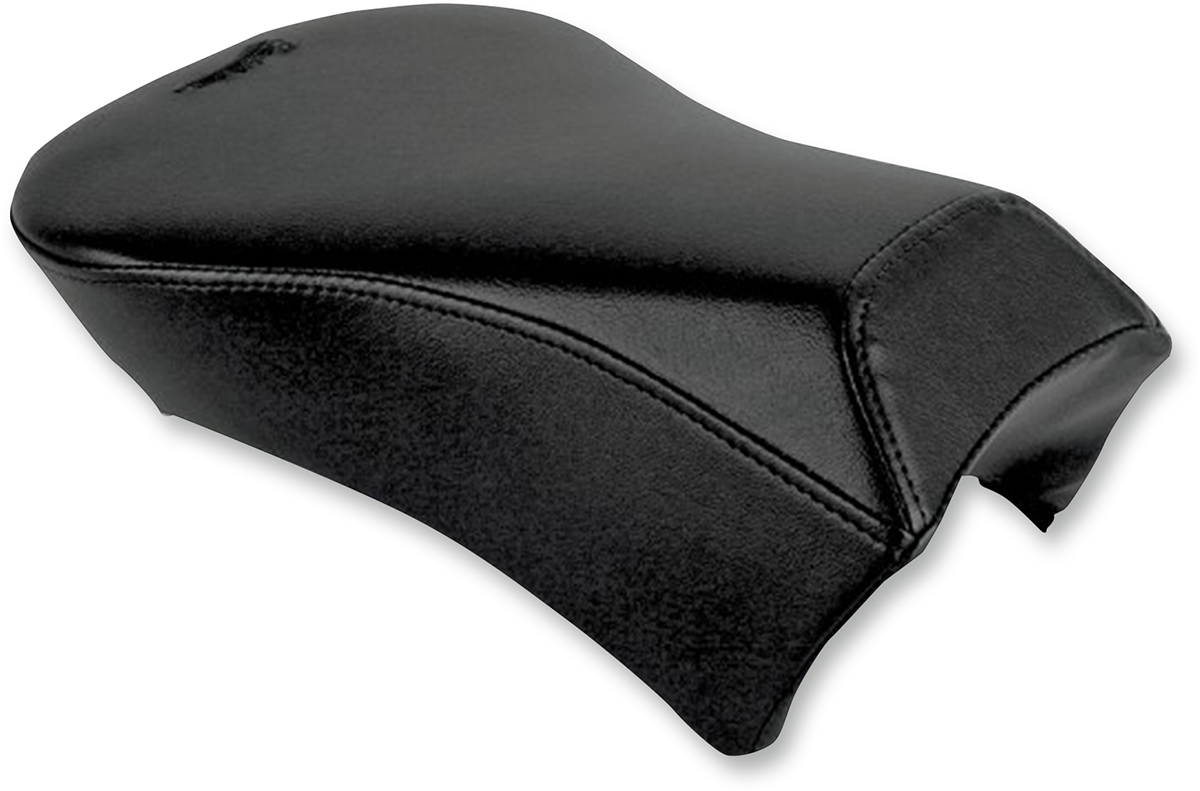 Black SADDLEMEN Renegade Pillion seat for Harley FXDWG touring motorcycle, designed for comfortable passenger riding.