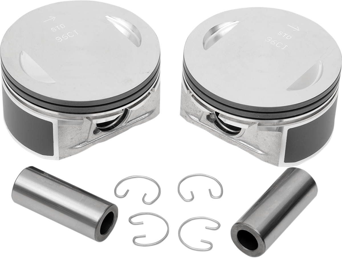 DRAG SPECIALTIES Twin Cam piston kit with multiple pistons and components for Harley-Davidson Twin Cam engines