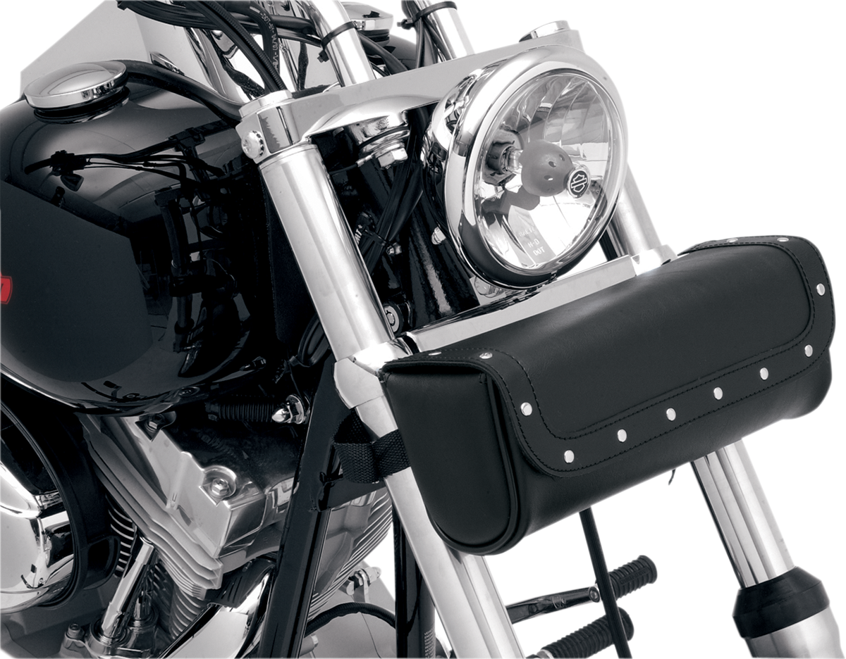 Bill's Exhausts SADDLEMEN Riveted Highwayman Tool Pouch seat, medium size, with riveted design and durable construction.
