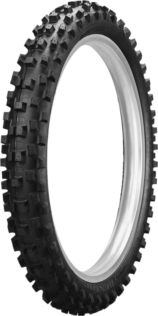 Dunlop Geomax MX3S front motocross tire 80/100-21 with knobby tread pattern for off-road racing.
