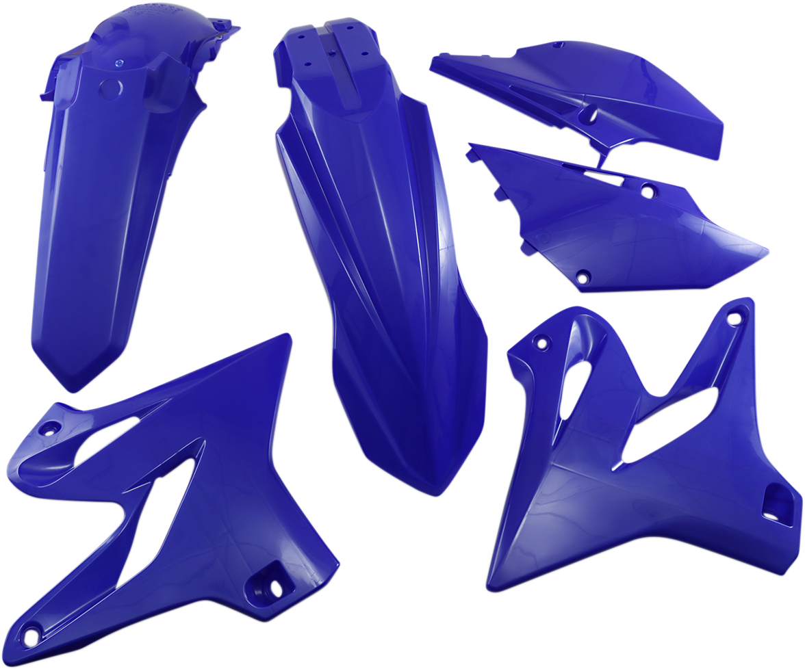 Blue ACERBIS standard replacement body kit for motorcycles, featuring durable body panels and sleek design.