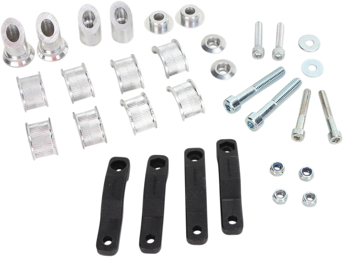 Acerbis Rally 2404249999 handguard insert mounted on motorcycle body part, designed for rally riding protection.