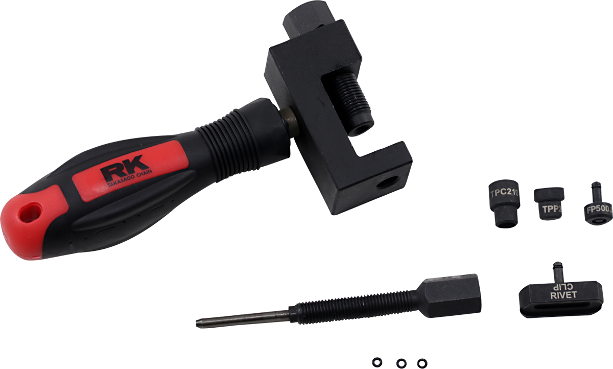 RK UCT2100(50) chain riveting, press-fit, and cutting tool kit with pliers, cutters, and accessories for chain assembly and repair