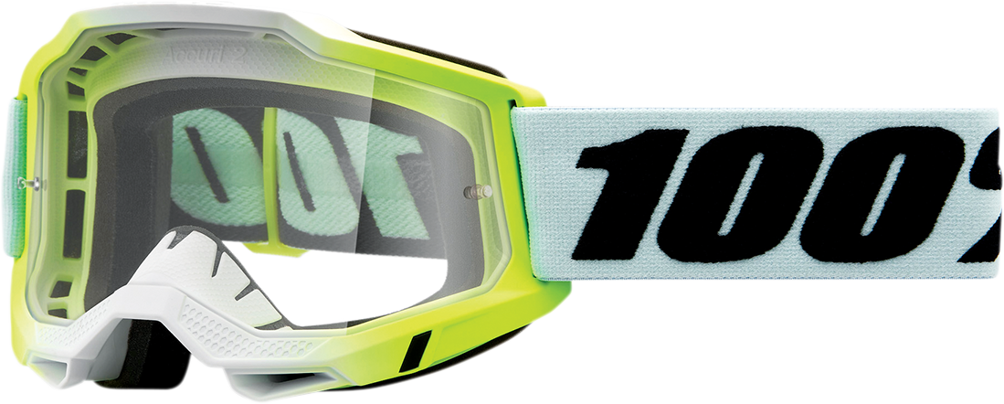 Bill's Exhausts 100% Accuri 2 Dunder Clear Goggles, protective eyewear with clear lenses for riding or outdoor activities.