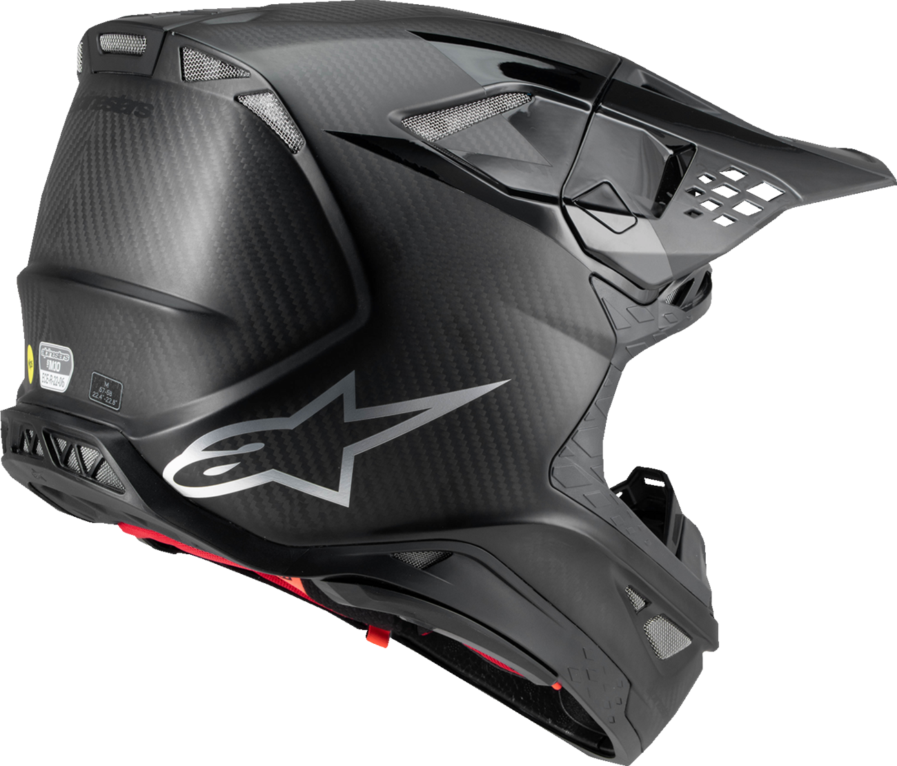 ALPINESTARS Supertech M10 Helmet - Fame - MIPS® - Black Carbon - Medium 8300423-1902-M - Howling Moto