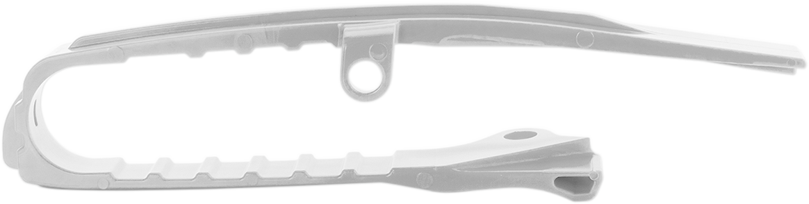 Acerbis white chain slider for Suzuki motorcycles, body part designed to protect the chain and swingarm.
