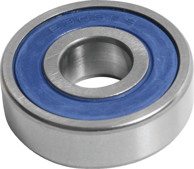 QuadBoss 6303-2RS high-speed power sports bearing with triple-lip seals, shown in a detailed close-up view.