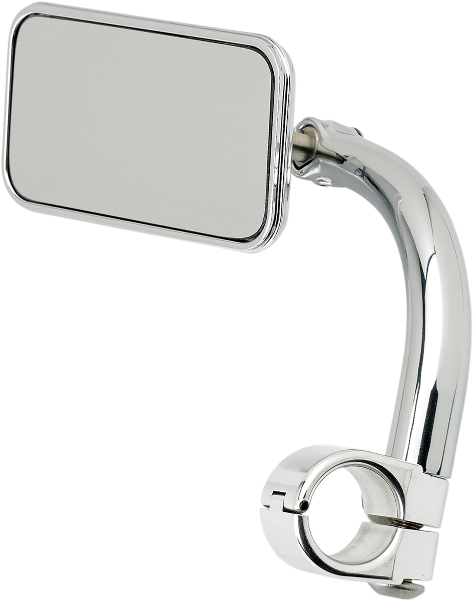 BILTWELL Rectangular Clamp-On Mirror - 1" - Chrome 6502-201-501 - Howling Moto