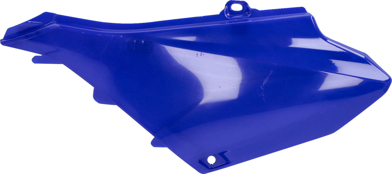 Acerbis blue and black side panels for motorcycle body, featuring sleek design and brand logo, on a white background.