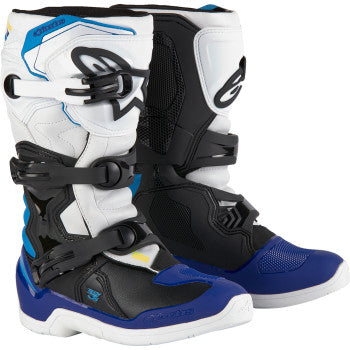 ALPINESTARS Youth Tech3S Boots - White/Black/Blue - US 7 2014024-2179-7 - Howling Moto