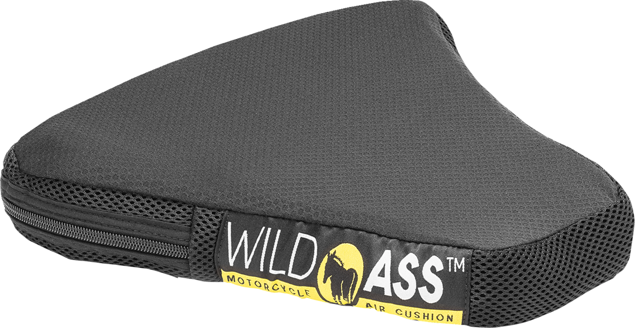 Bill's Exhausts Wild Ass Cushion Air Seat Classic Sport black engine cushion with sporty design, for comfortable seating.