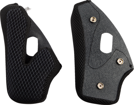 Black AFX FX-37X helmet cheek pads in medium size, featuring comfortable padding and secure fit for motorcycle helmet comfort.