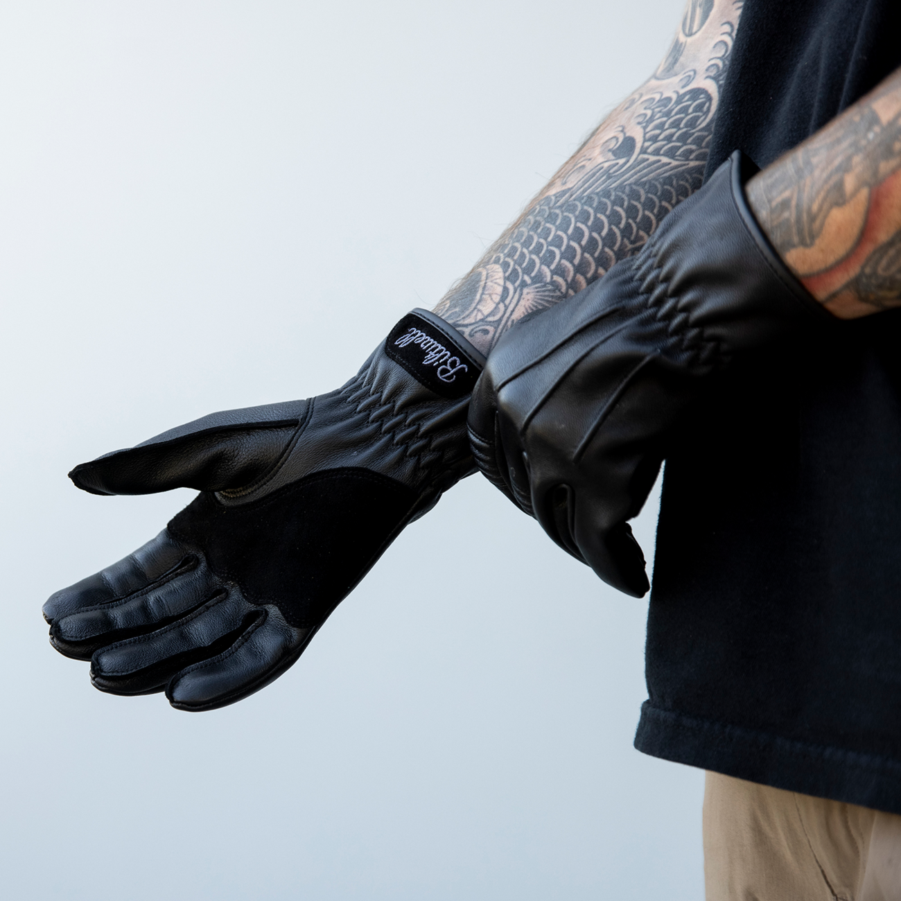 Black BILTWELL Work 2.0 Gloves in XL size, showing durable leather construction and reinforced stitching for protective handwear.
