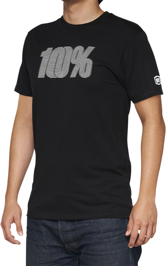 100% Deflect T-Shirt - Black - Small 32143-001-10 - Howling Moto