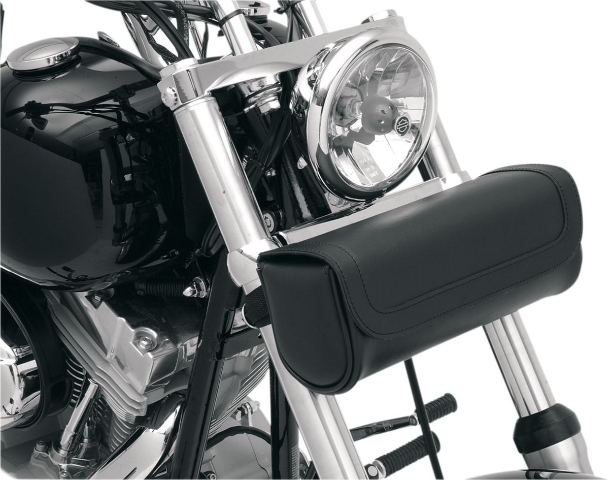Bill's Exhausts Saddlemen large tool pouch, seat accessory with durable black fabric and multiple storage compartments.