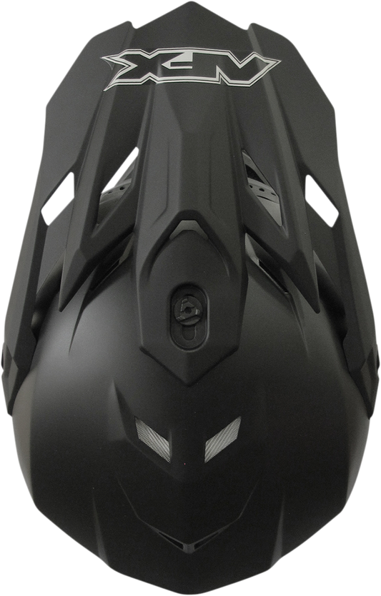 Bill's Exhausts AFX FX-19R matte black helmet in small size, featuring a sleek aerodynamic design and secure chin strap.