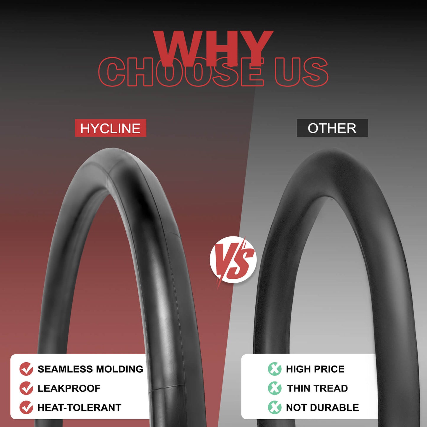 Hycline Bike Inner Tube 14“-29” - Howling Moto