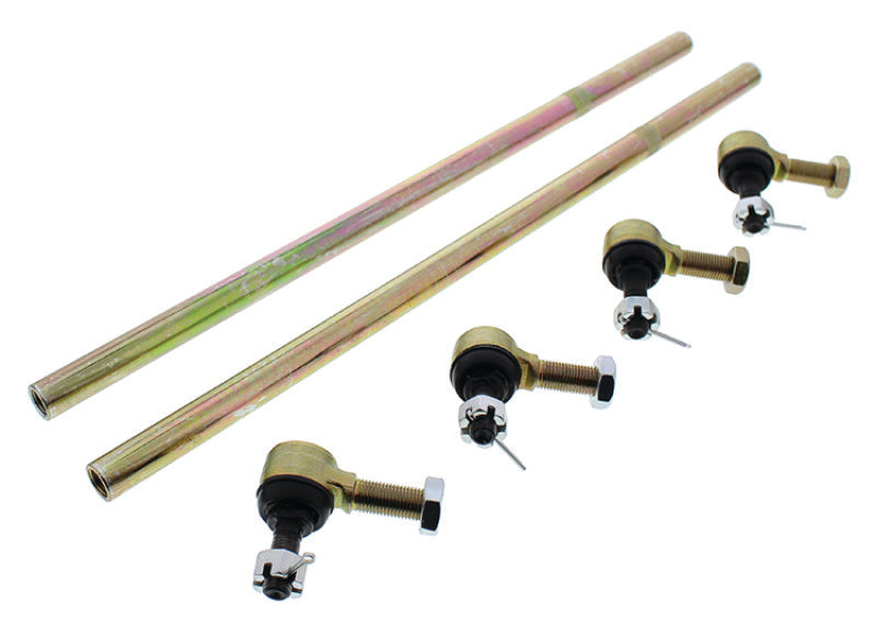 QuadBoss Polaris Scrambler 850 tie rod assembly upgrade kit for models 2014-2018, featuring durable metal components.
