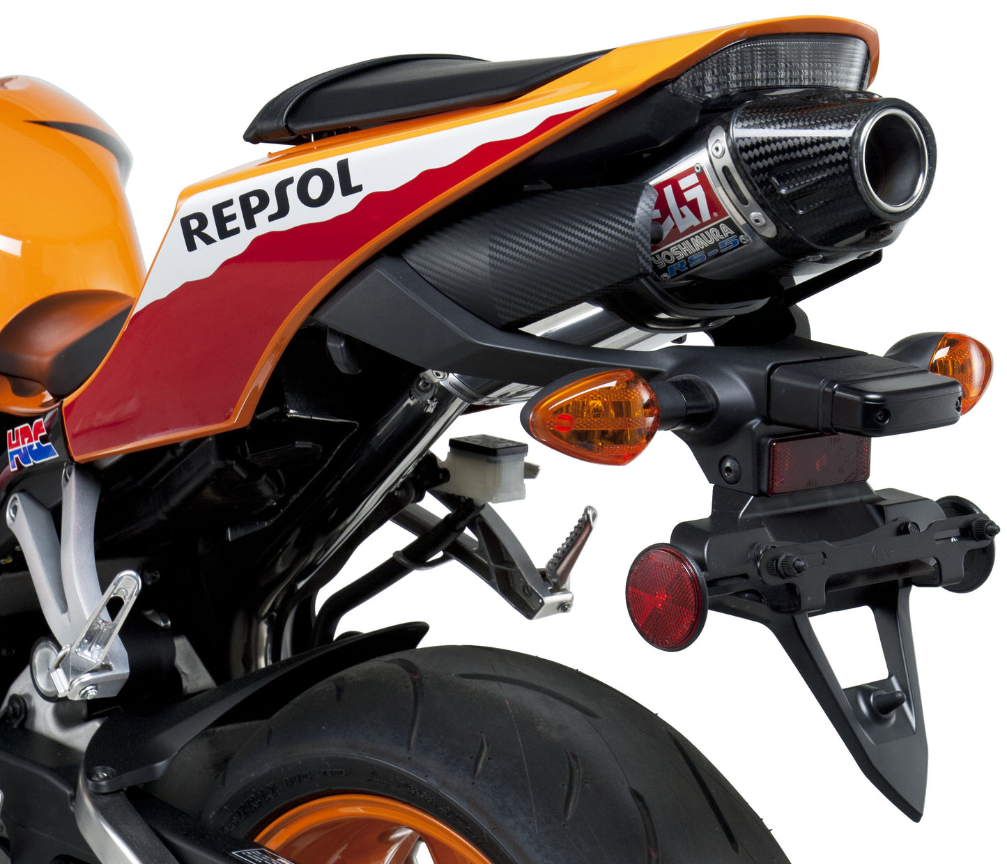 YOSHIMURA RS-5 Slip-On SS CF exhaust for UTVs, showing the stainless steel and carbon fiber construction with the slip-on design.