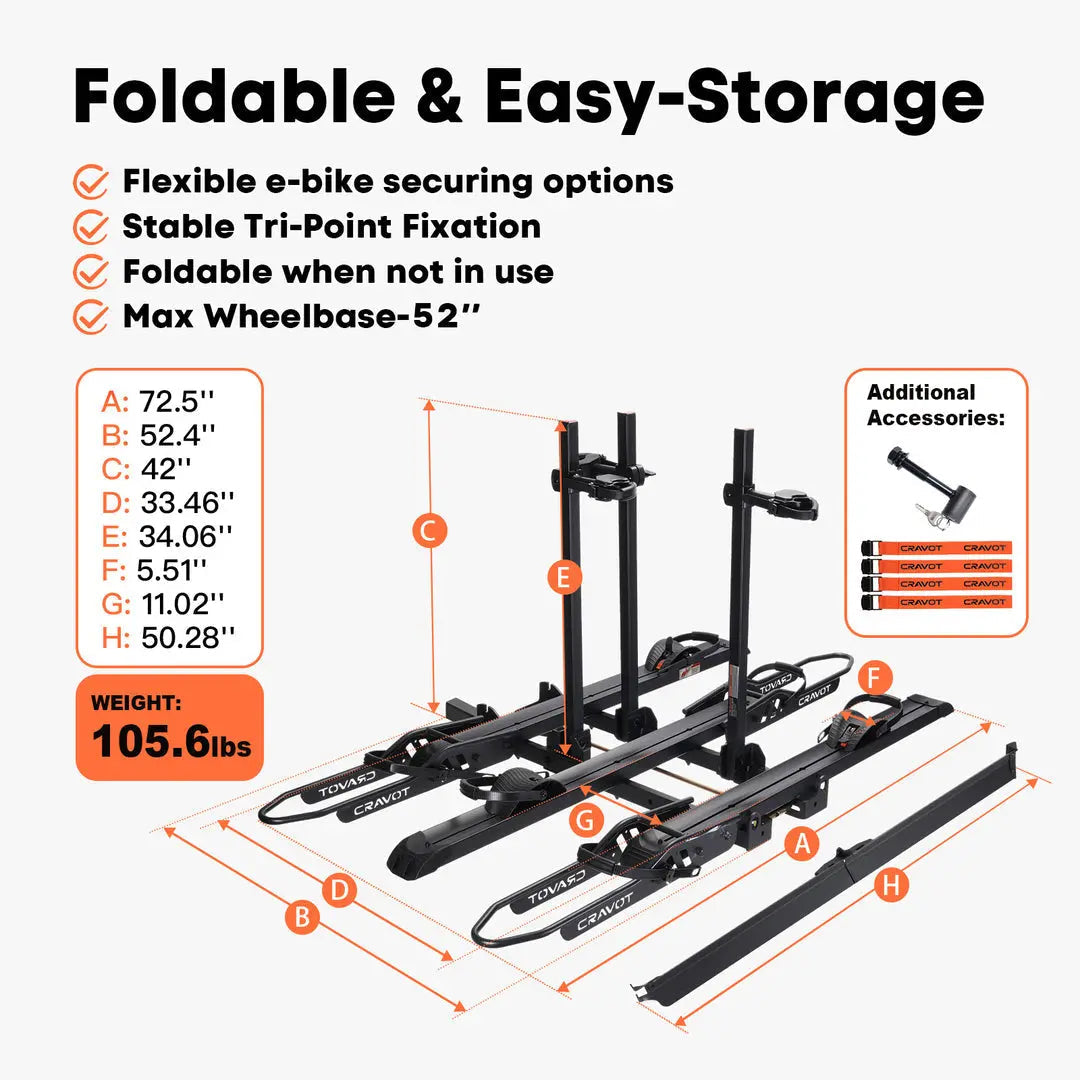 CRAVOT CyberRack S3 Hitch Bike Rack - Howling Moto