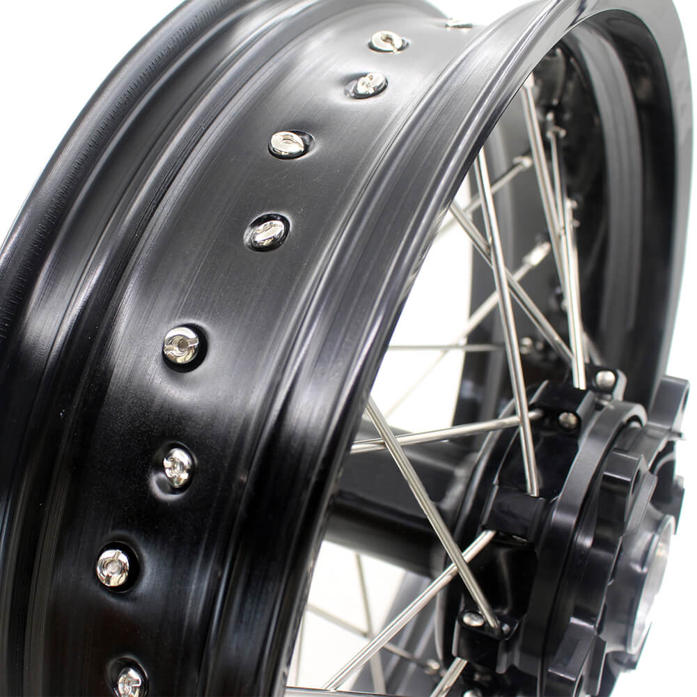 KKE 2.5*19/4.25*17 CUSH Drive Supermoto Wheels Set for KTM 990 950 Adventure 2003-2015