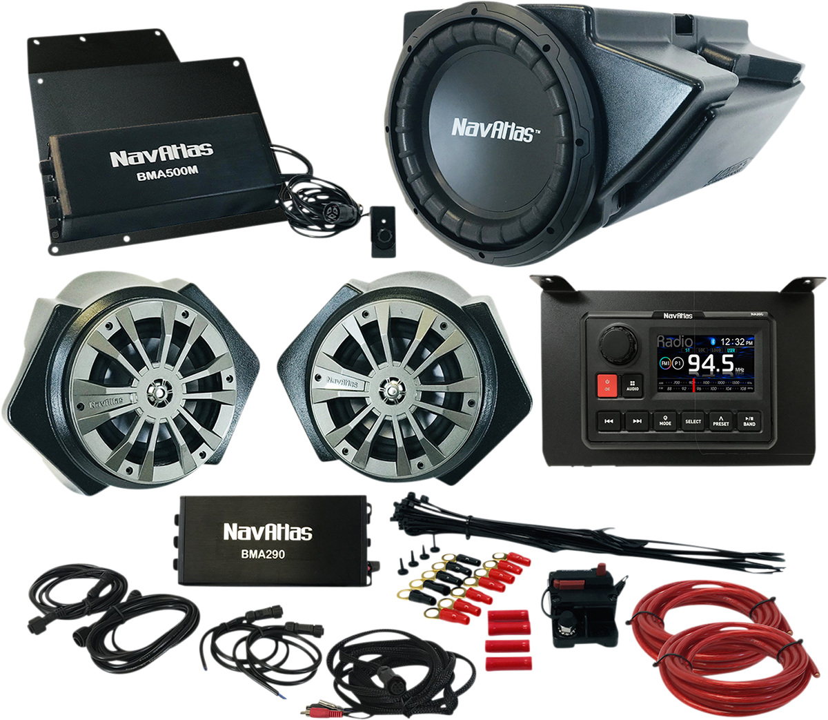 Bill's Exhausts NAVATLAS Audio Kit Zone 3 Turbo S RZR3ZONE3S speakers for off-road vehicle audio system