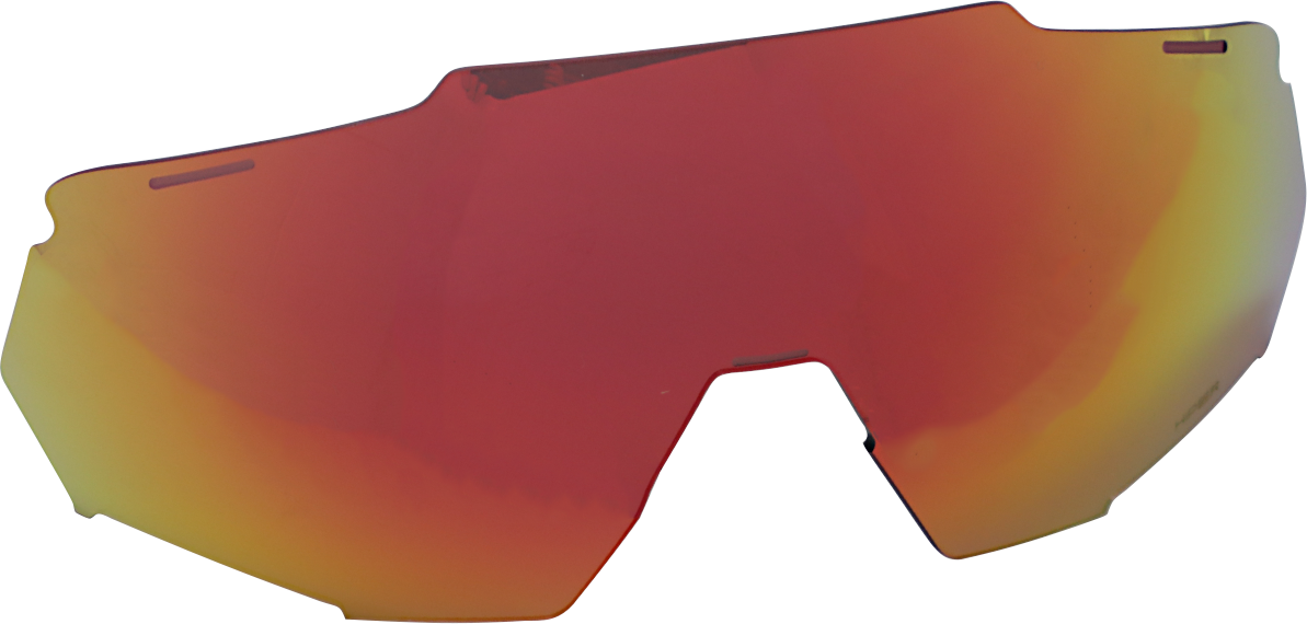 Bill's Exhausts Racetrap Lens HiPER Red Multilayer Mirror 62037-033-01, high-performance motorcycle lens with red mirror coating.