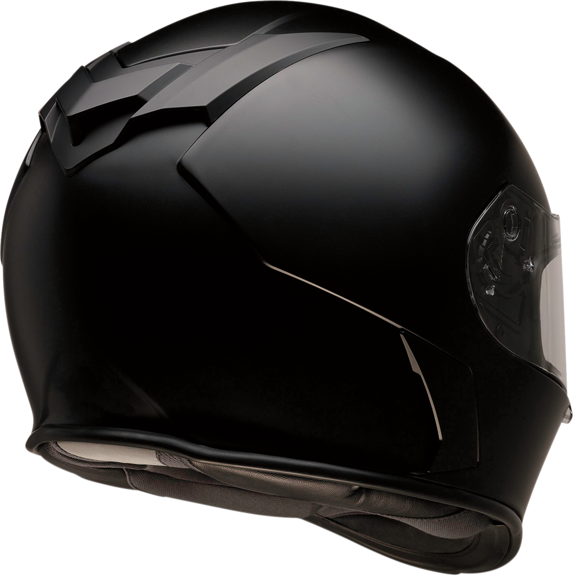 Z1R Warrant helmet in flat black, XL size, featuring polycarbonate shell, sun visor, and ventilation system.