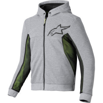 Alpinestars Chrome Air Sport Hoodie in Heather Gray and Black, 2XL, featuring a sporty design and breathable fabric.
