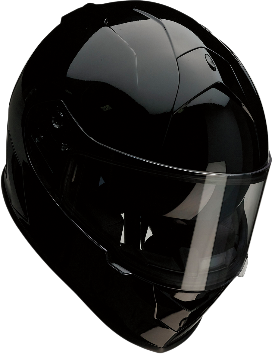 Black Z1R Warrant helmet in XL size with sleek design, featuring a clear visor and aerodynamic shape.
