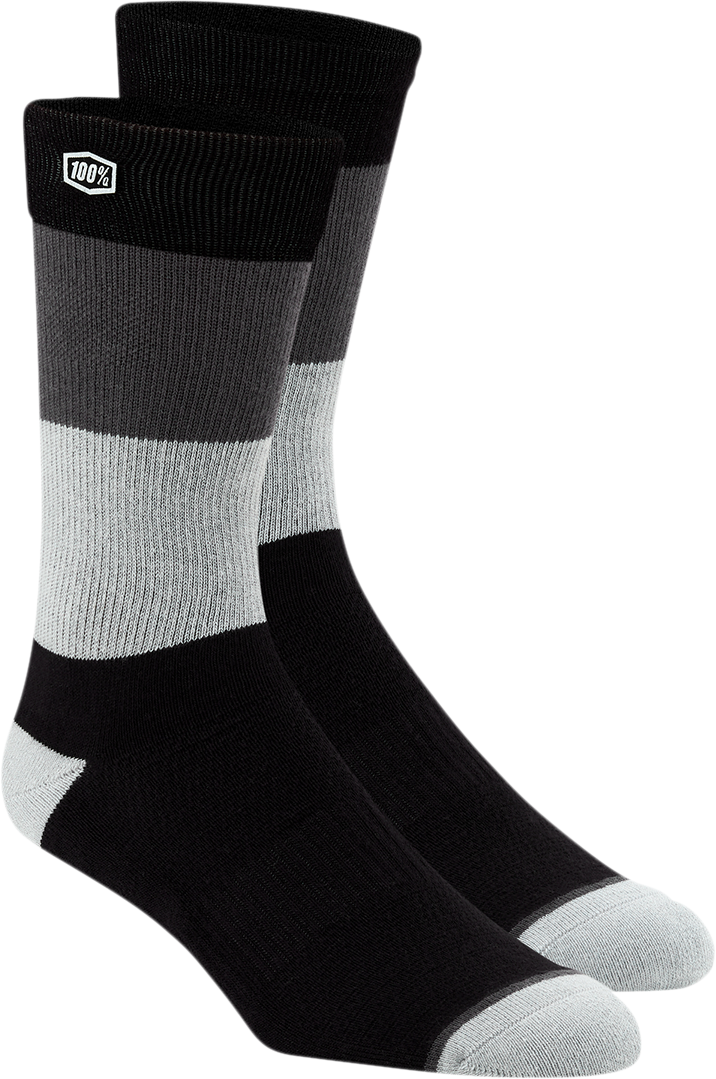 100% Trio Socks - Black - Large/XL 24022-001-18 - Howling Moto