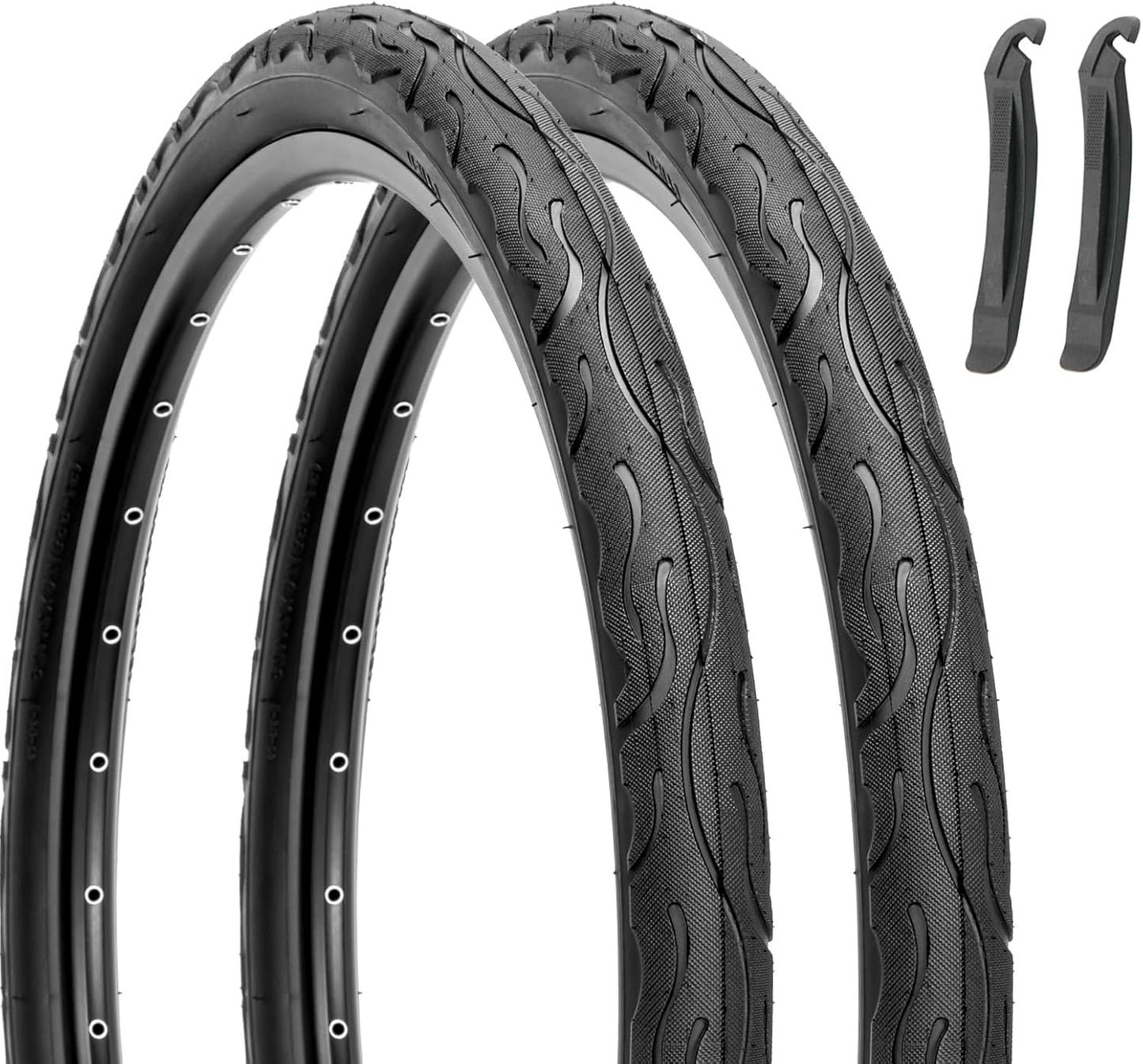 Hycline Racewan 26-inch by 2.125-inch bicycle tire with tread pattern, suitable for mountain or hybrid bikes.