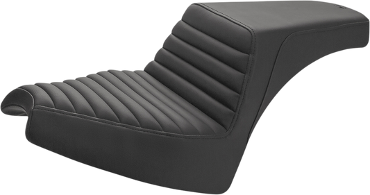 SADDLEMEN Step Up Seat - Front Tuck-n'-Roll/Rear Smooth - Black - Chief I21-04-171 - Howling Moto