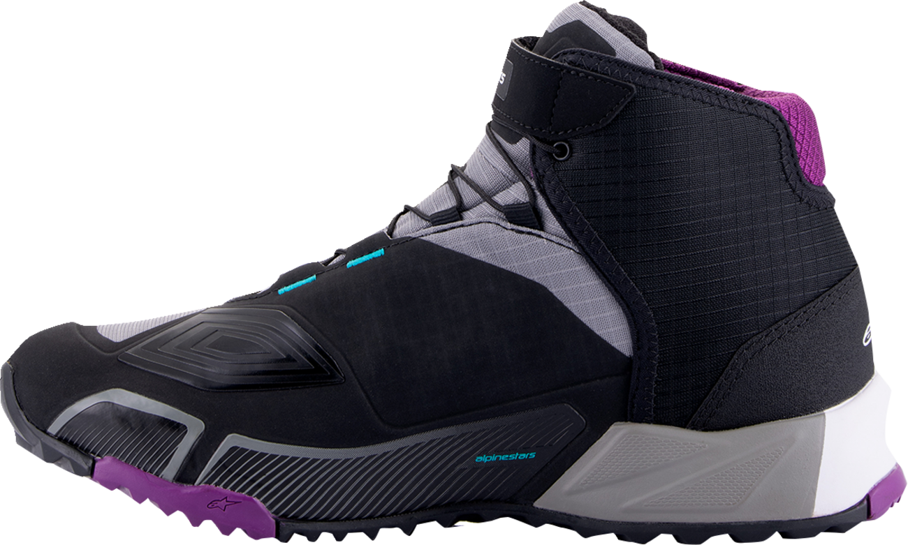 ALPINESTARS Stella CR-X Drystar® Shoes - Black/Gray/Teal/Purple - US 11.5 26115231370115 - Howling Moto