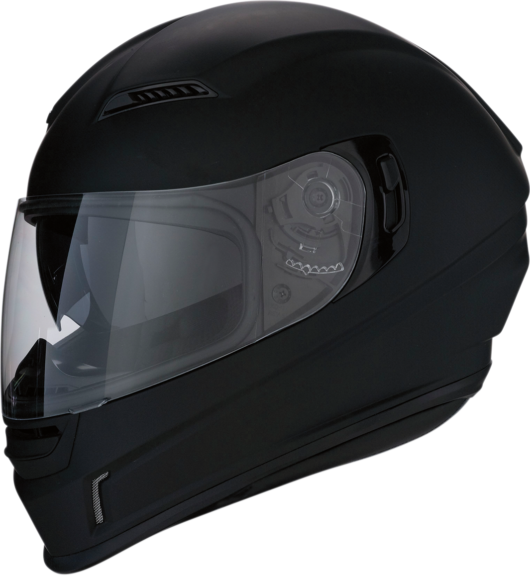 Z1R Jackal helmet in flat black, 2XL size, showing aerodynamic design with sun visor and advanced ventilation features.