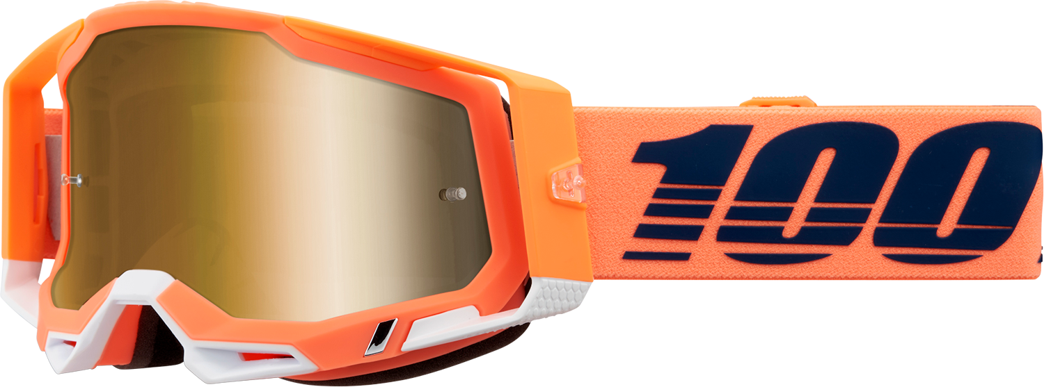 100% Racecraft 2 Goggles - Coral - True Gold Mirror 50010-00018 - Howling Moto