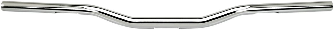 Chrome Biltwell Oversized Tracker Handlebars for motorcycles, featuring a sturdy, wide design with smooth finish.