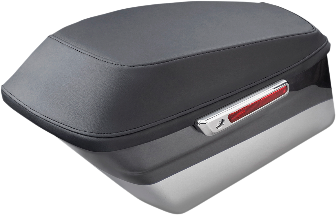 Plain saddlebag cover for bagger seats by SADDLEMEN, compatible with Bill's Exhausts motorcycle saddlebag L870-14-P.