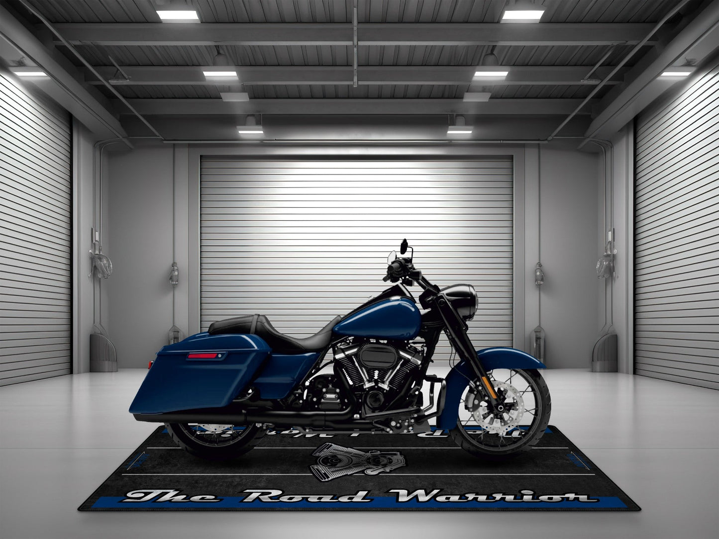 Motorcycle Mat for Touring Motorcycle "The Road Warrior" - MM7344 - Howling Moto