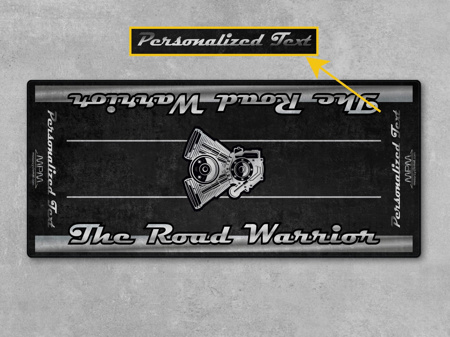 Motorcycle Mat for Touring Motorcycle "The Road Warrior" - MM7344 - Howling Moto